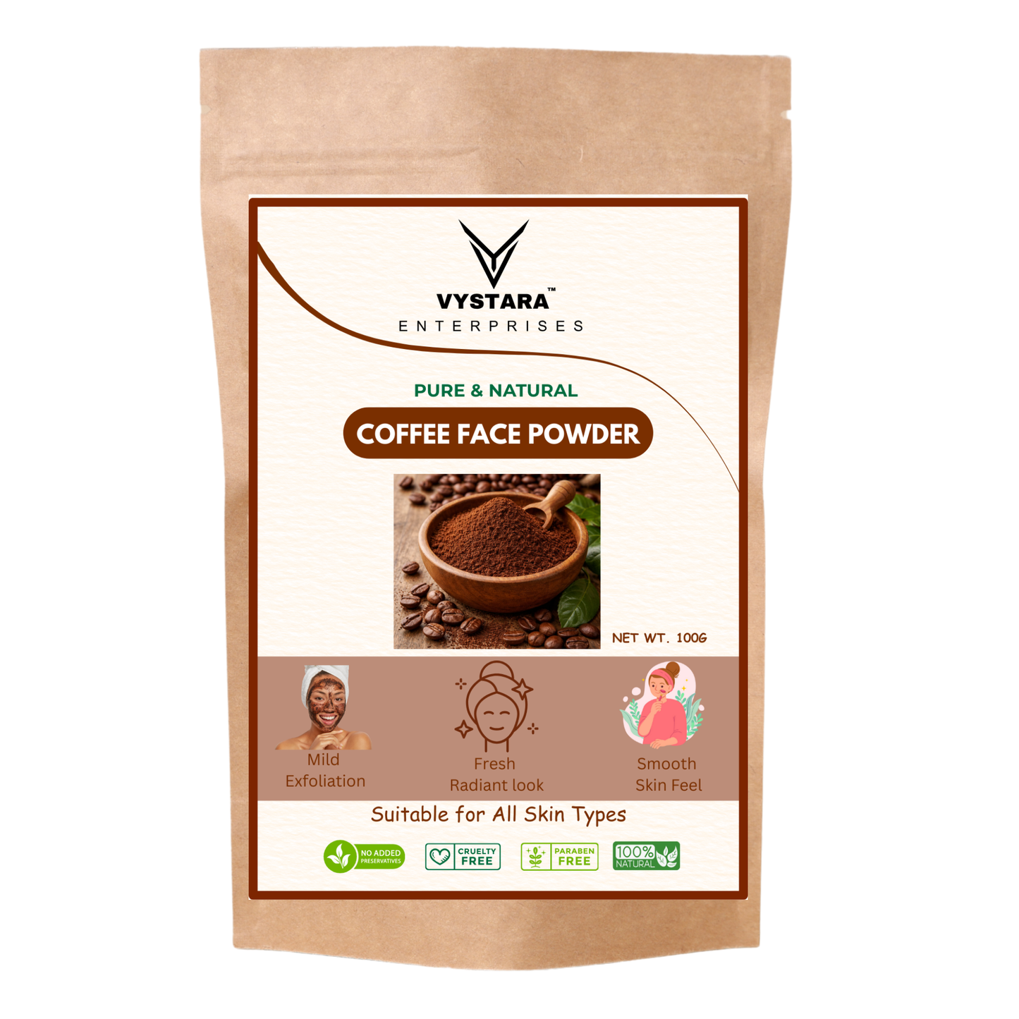 PURE AND NATURAL COFFEE POWDER - 100G