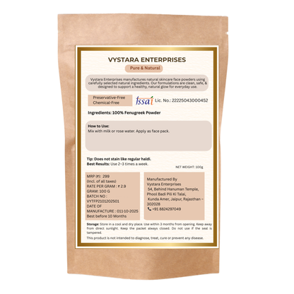 PURE AND NATURAL METHI POWDER – 100g